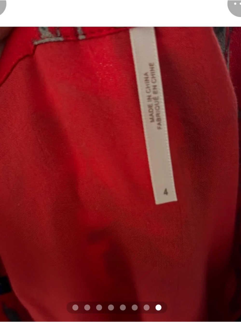 Free People Red Smooth Sailing Maxi Skirt with flaw - Picture 8 of 8